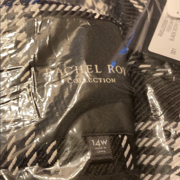 Rachel Roy Plaid Blazer black and white NWT - Picture 6 of 8